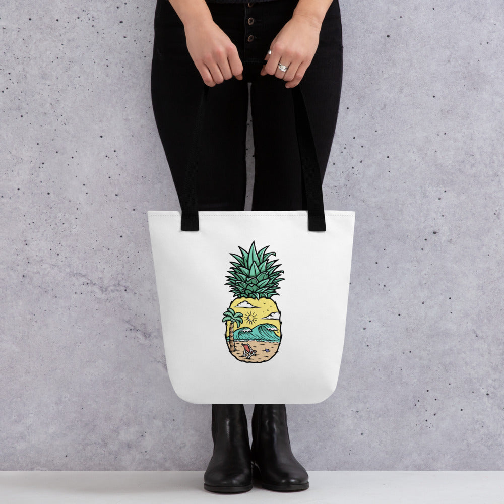 Bolso tote Pineapple Beach blanco