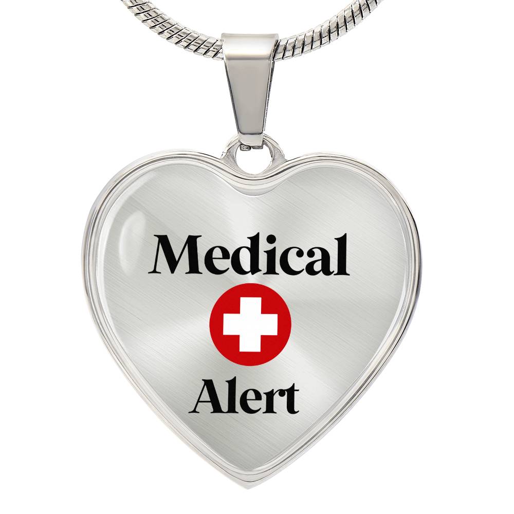 Medical Alert Necklace - Heart