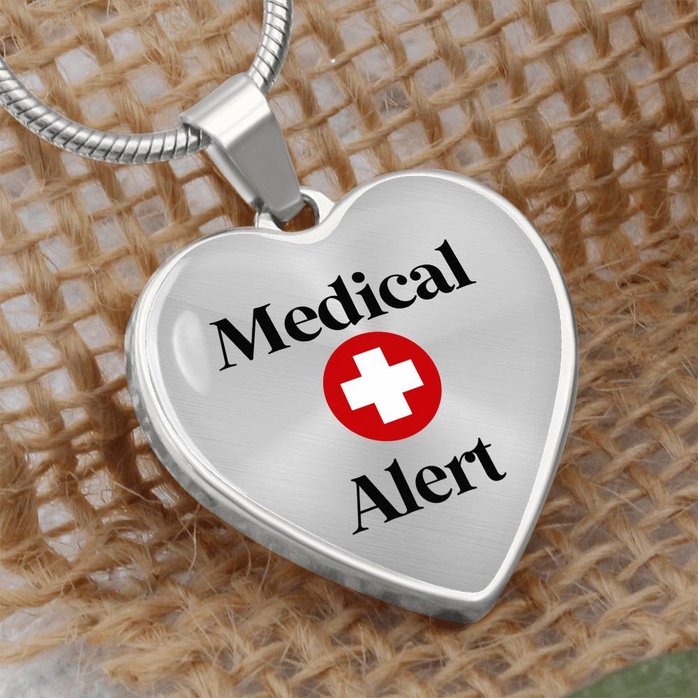 Medical Alert Necklace - Heart