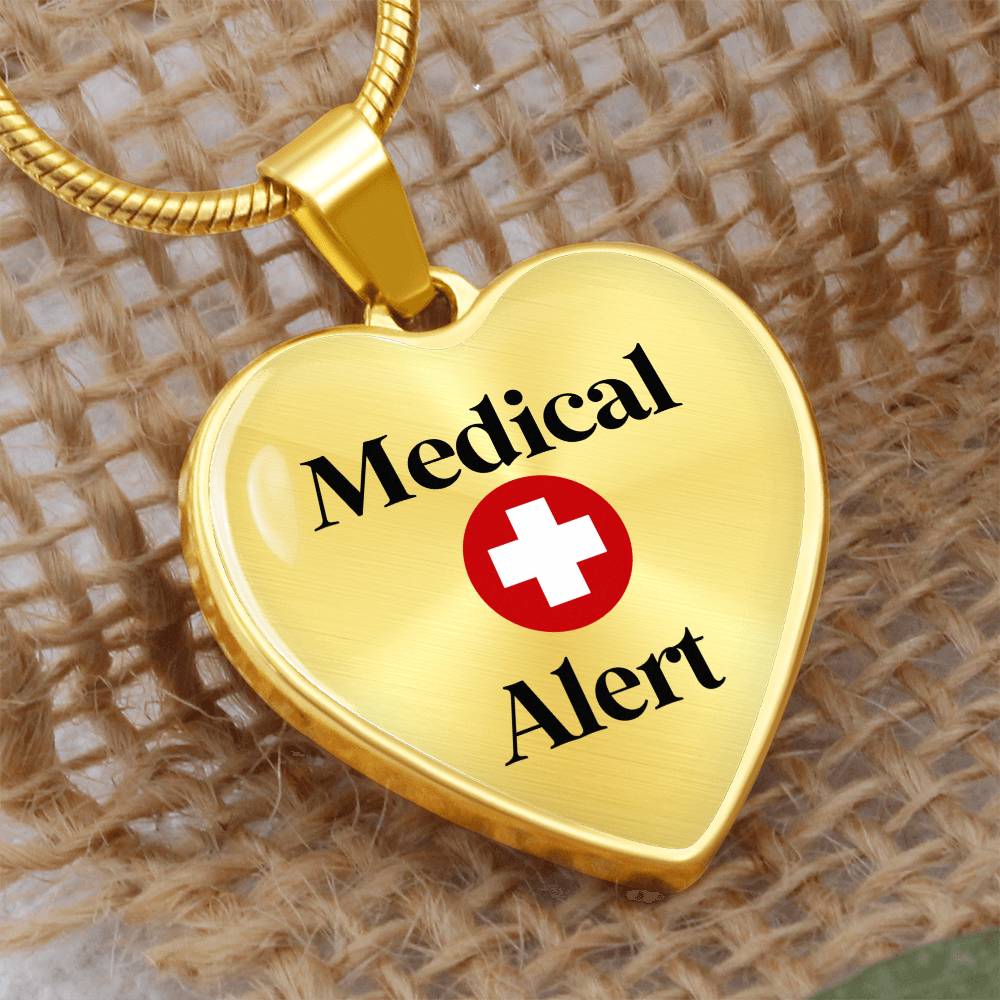 Medical Alert Necklace - Heart