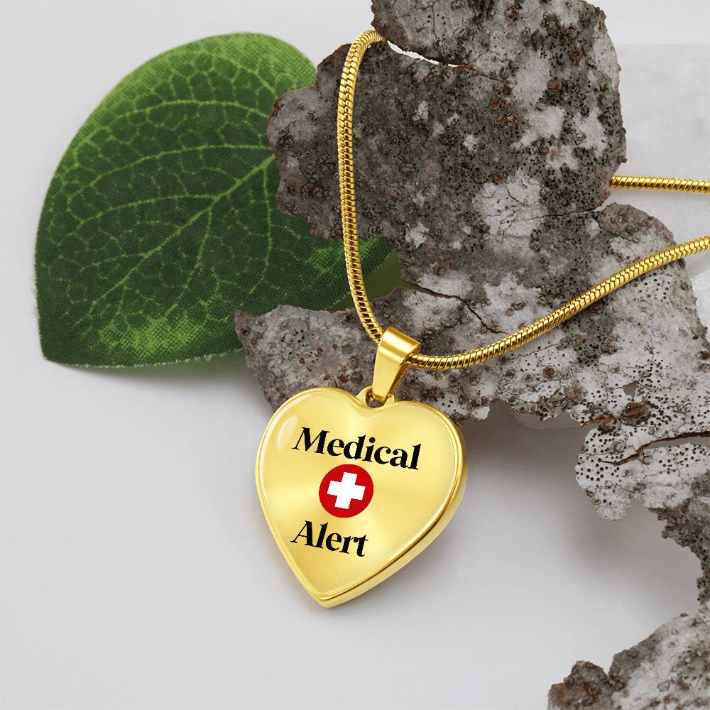 Medical Alert Necklace - Heart