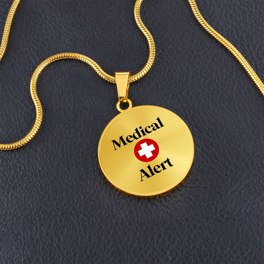 Medical Alert Necklace - Circle