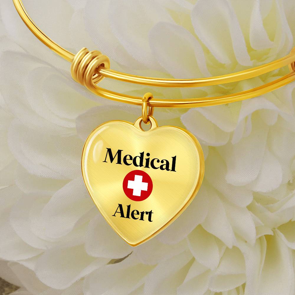 Medical Alert Bangle - Heart