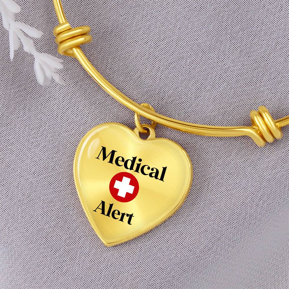 Medical Alert Bangle - Heart