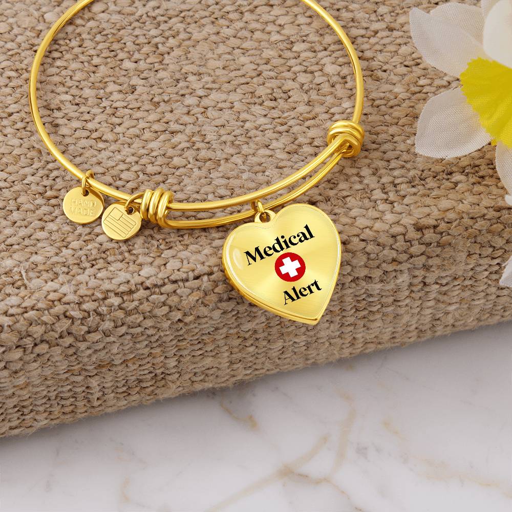 Medical Alert Bangle - Heart