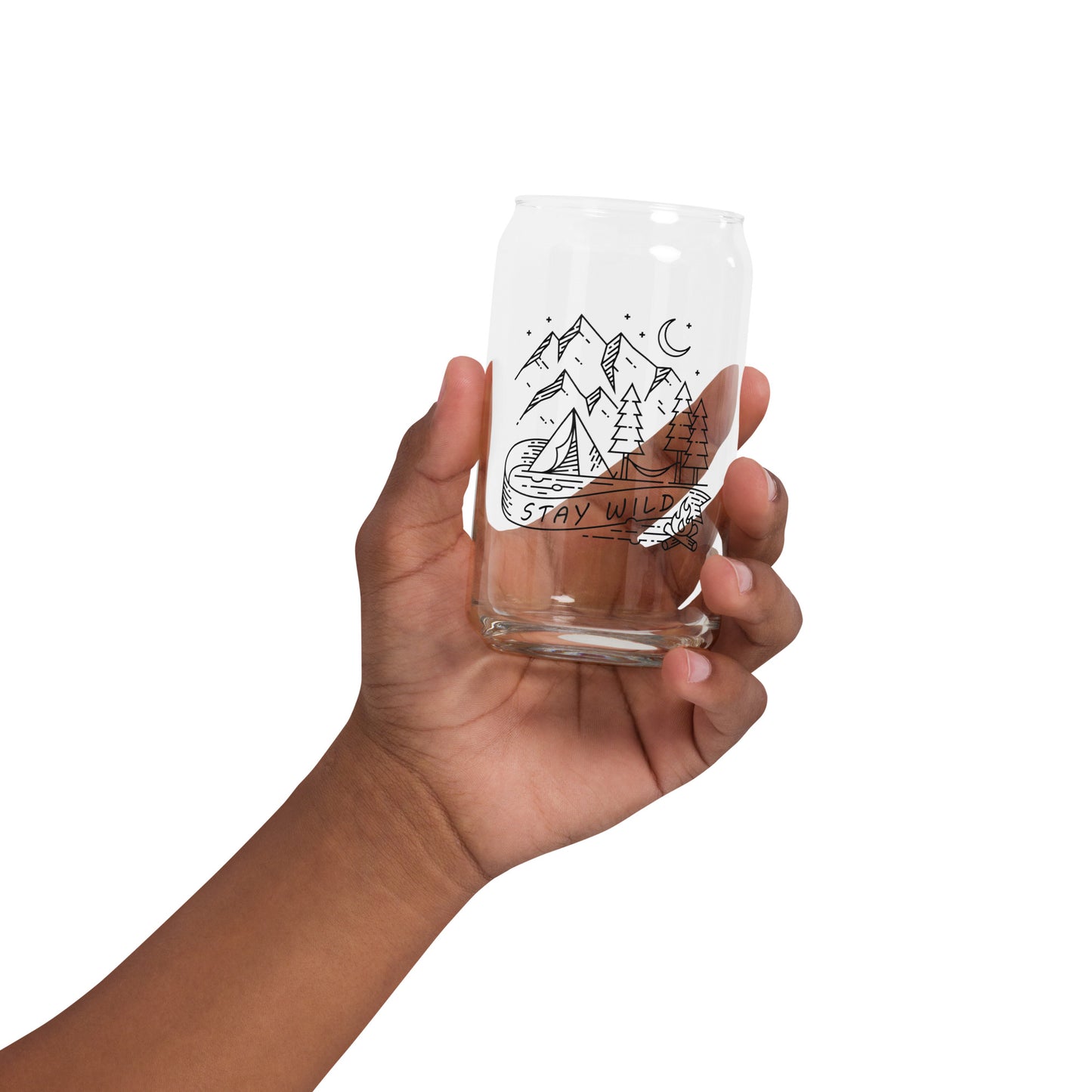 Stay Wild Can-Shaped Glass