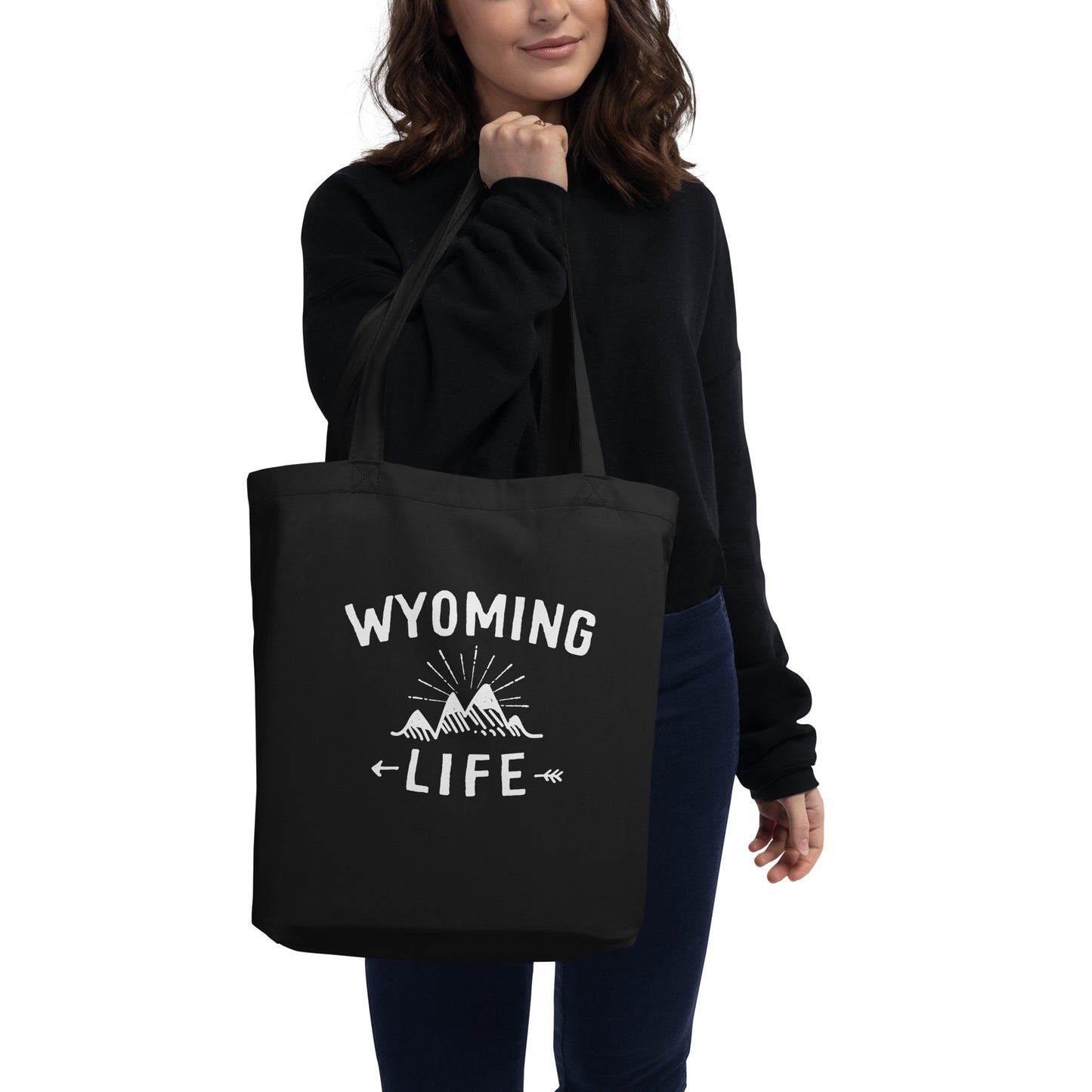 Wyoming Life Black Eco Tote Bag