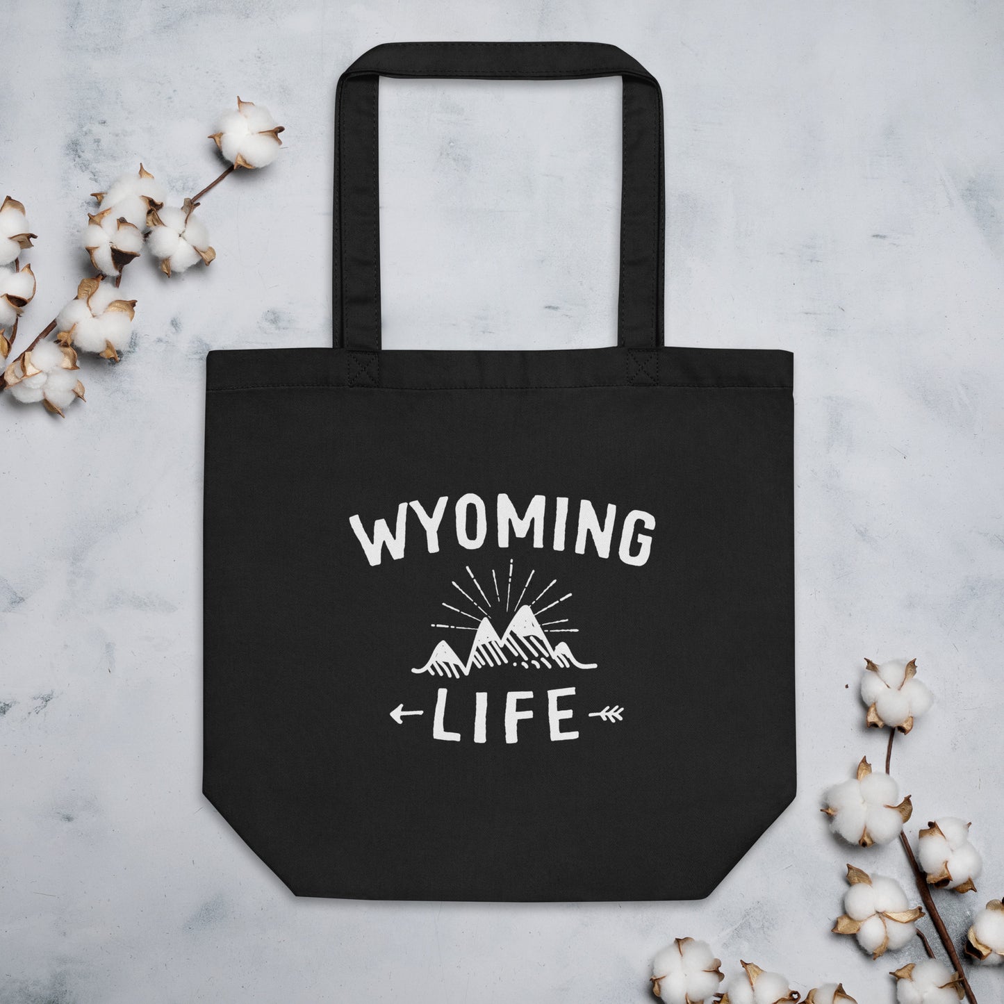 Wyoming Life Black Eco Tote Bag