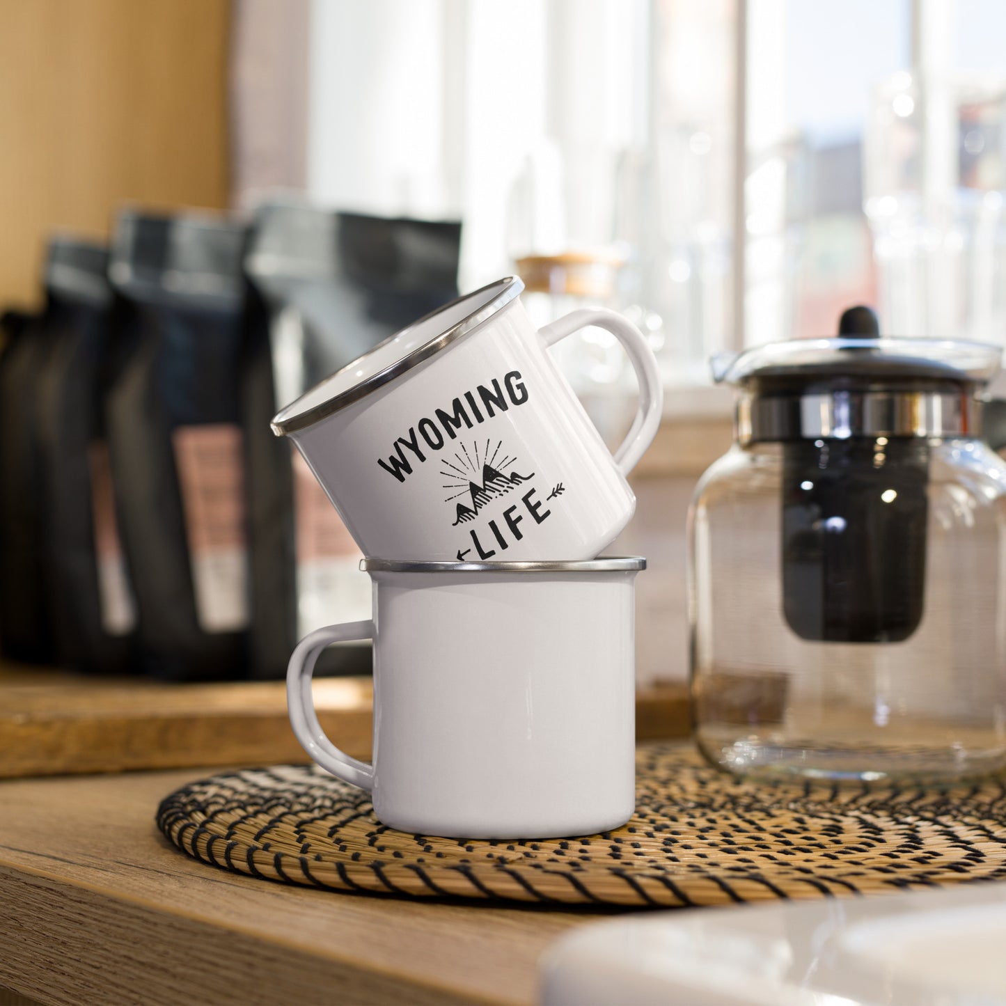 Wyoming Life Enamel Mug