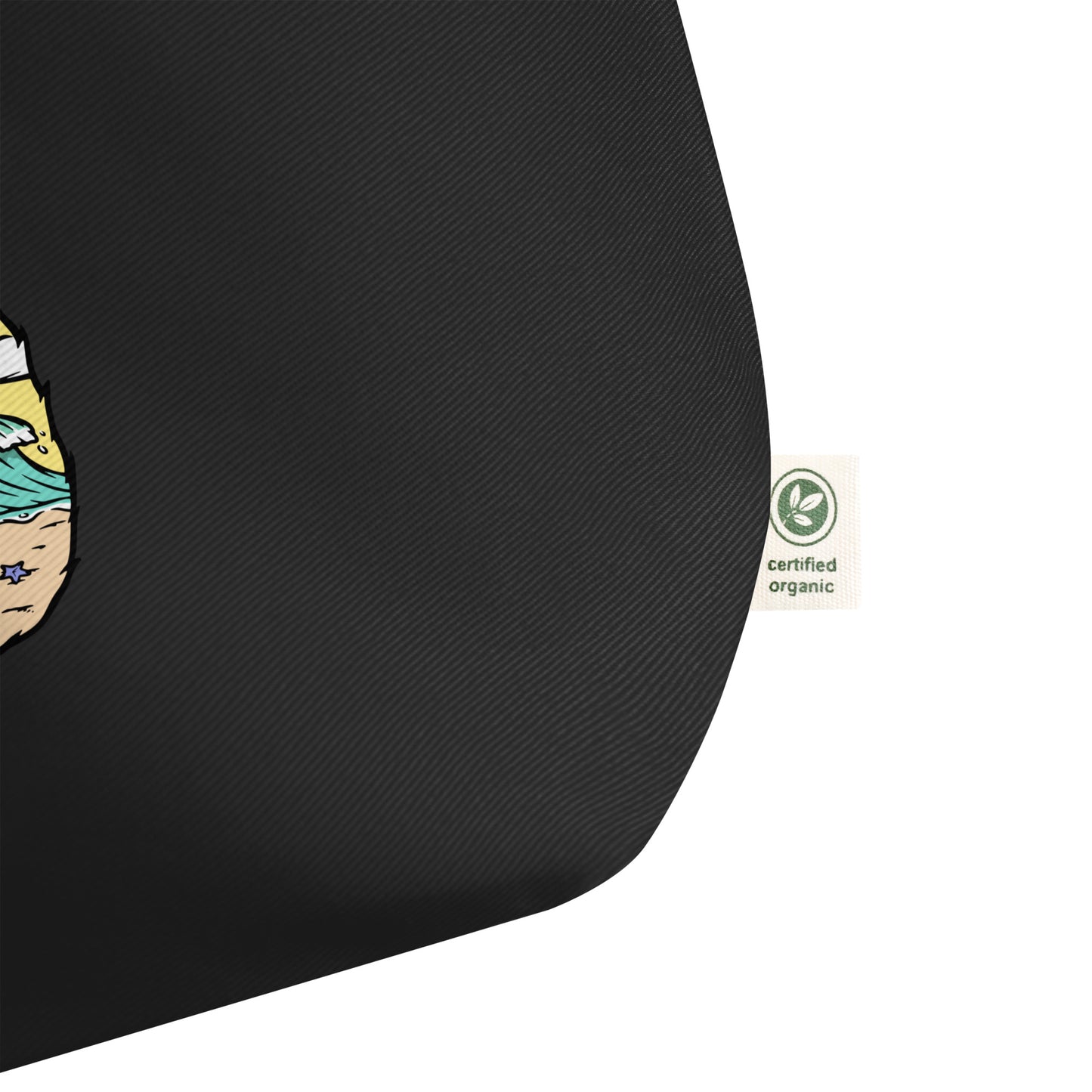 Pineapple Beach Large Black Tote Bag