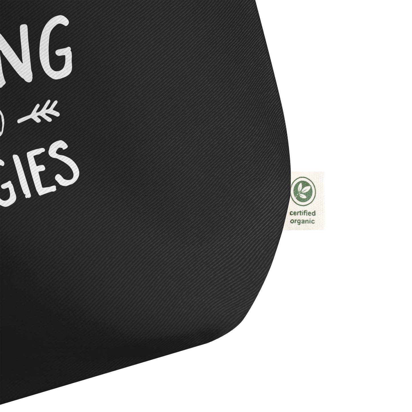 Thriving with Food Allergies Large Black Tote Bag
