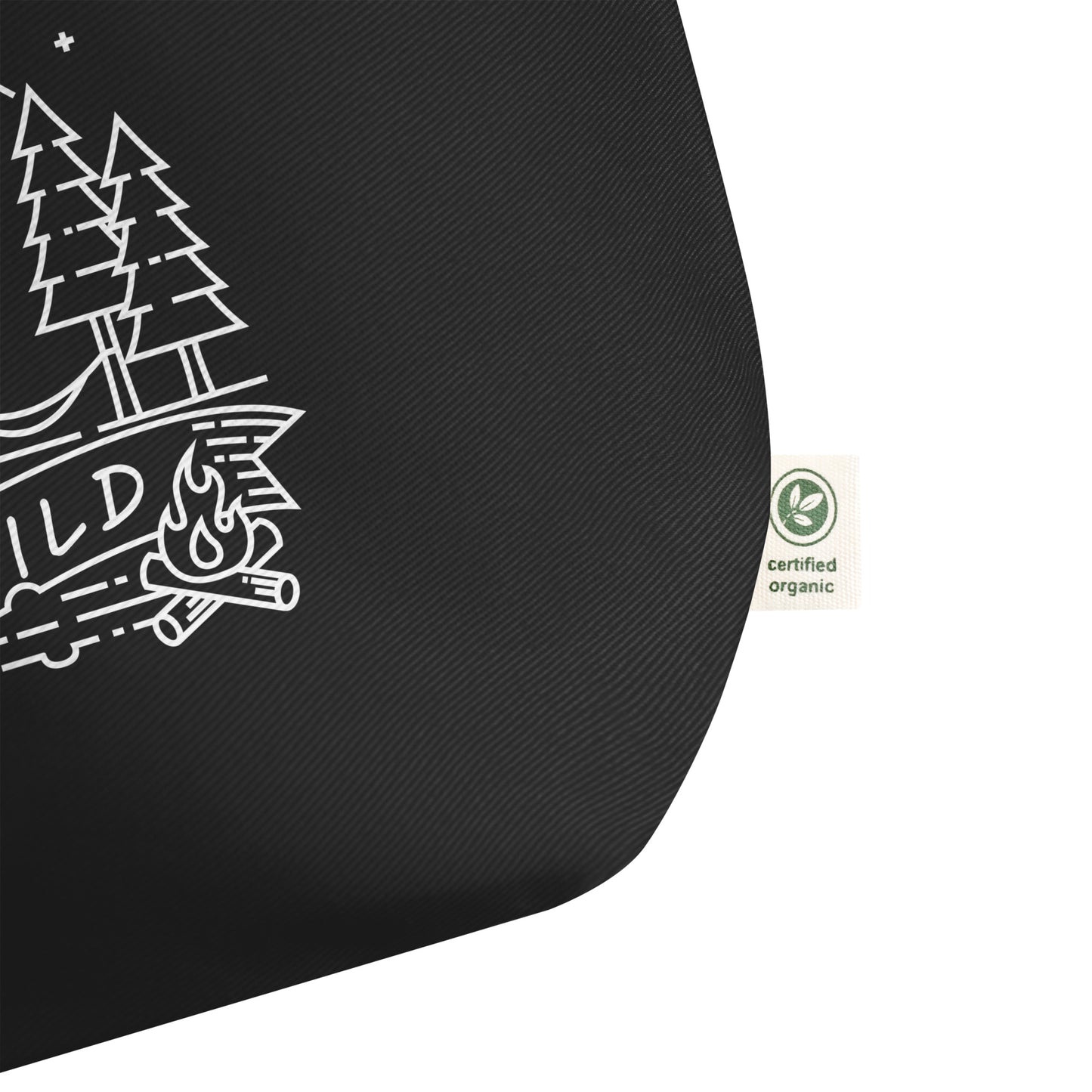 Stay Wild Large Black Tote Bag