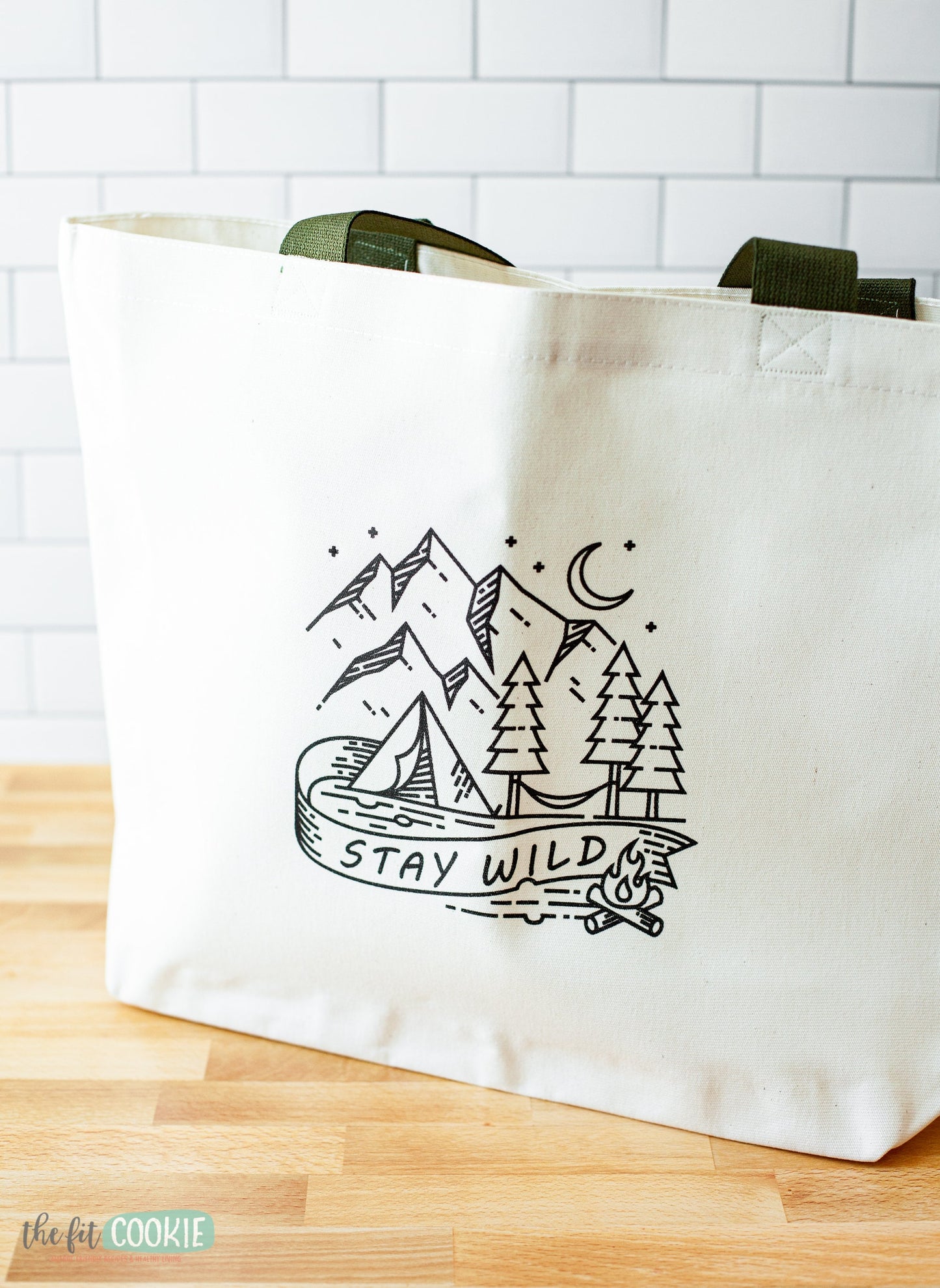 Stay Wild Large Canvas Tote Bag
