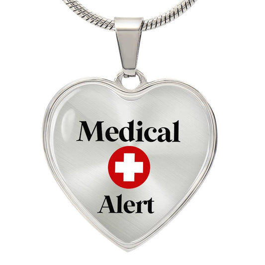 Medical Alert Necklace - Heart
