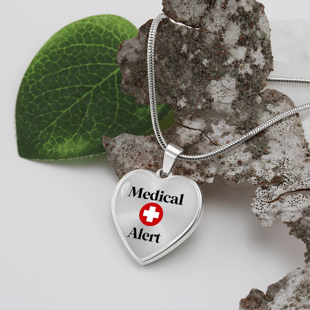 Medical Alert Necklace - Heart