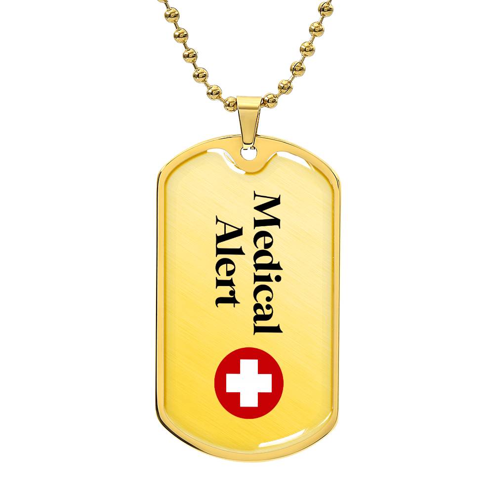Medical alert necklace - Dog Tag