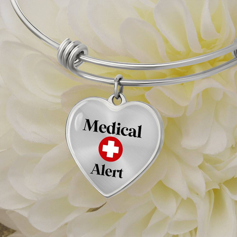 Medical Alert Bangle - Heart