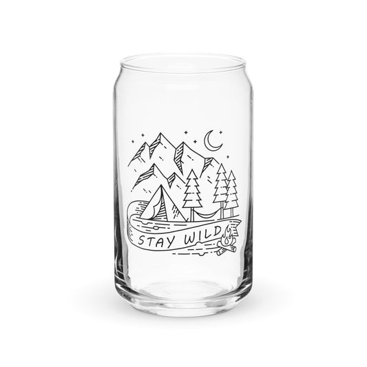 Stay Wild Can-Shaped Glass