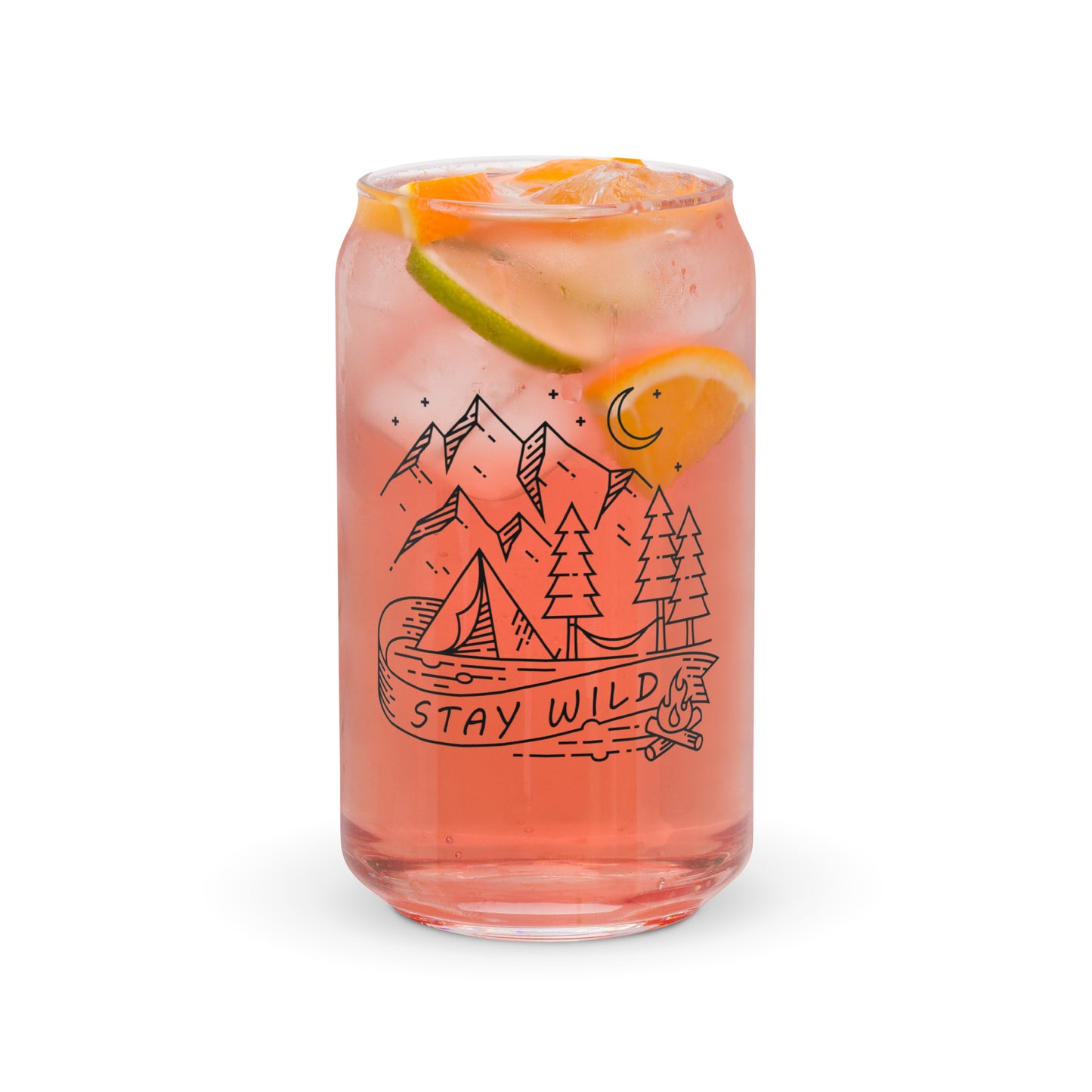 Stay Wild Can-Shaped Glass