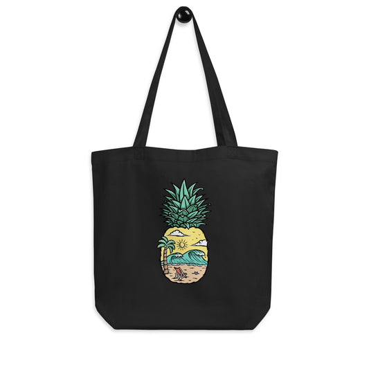Pineapple Beach Organic Cotton Tote Bag